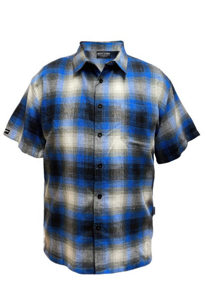 Mens Plaid Short Sleeve Flannel - ZumBuys