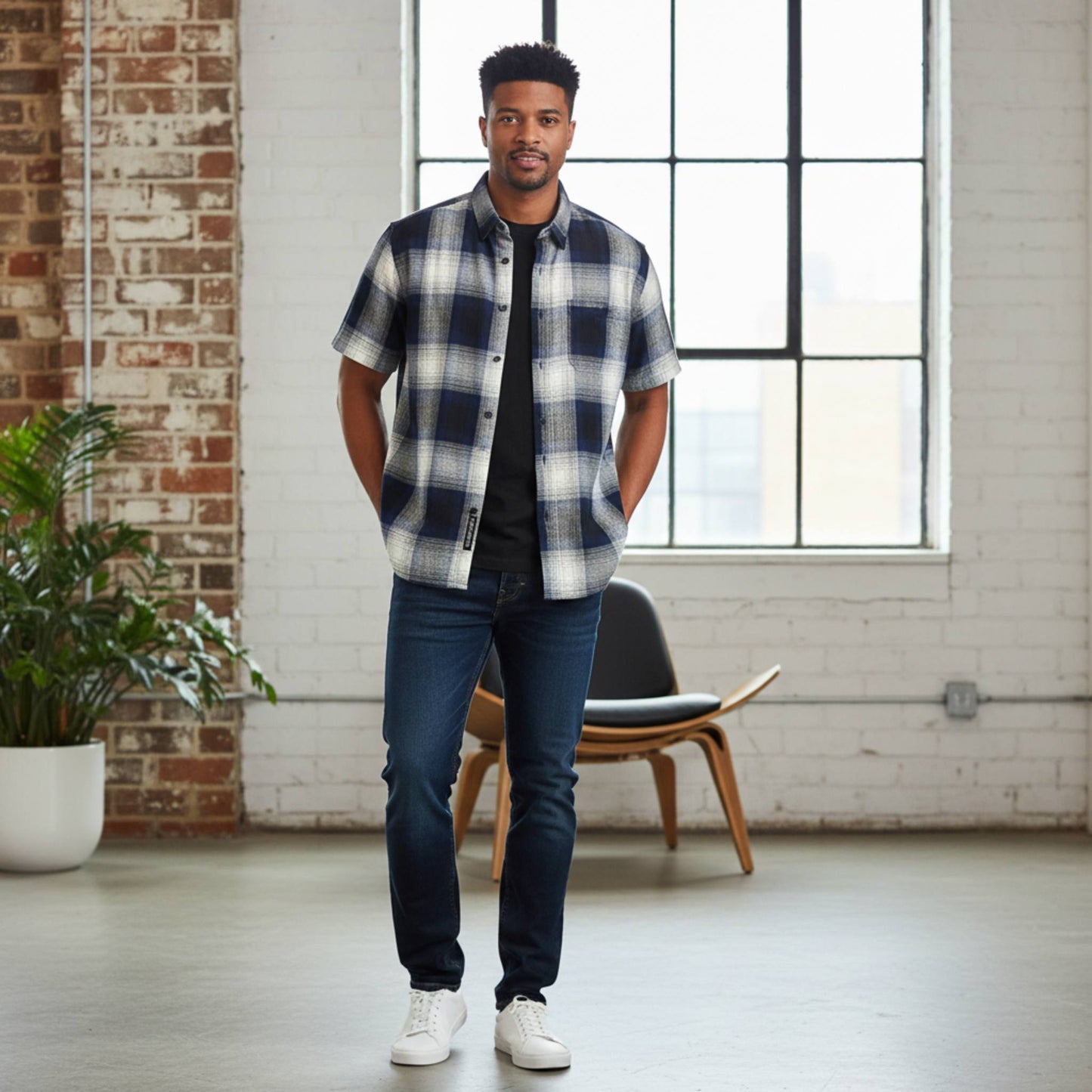 Mens Plaid Short Sleeve Flannel - ZumBuys