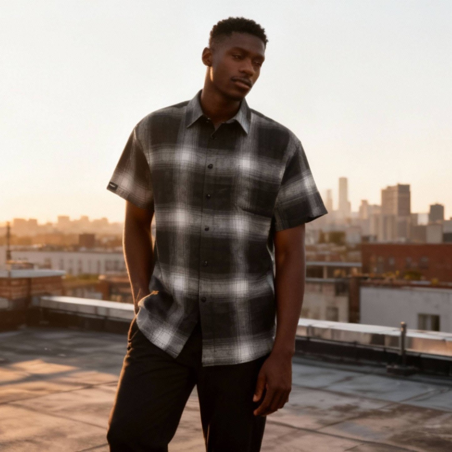 Mens Plaid Short Sleeve Flannel - ZumBuys