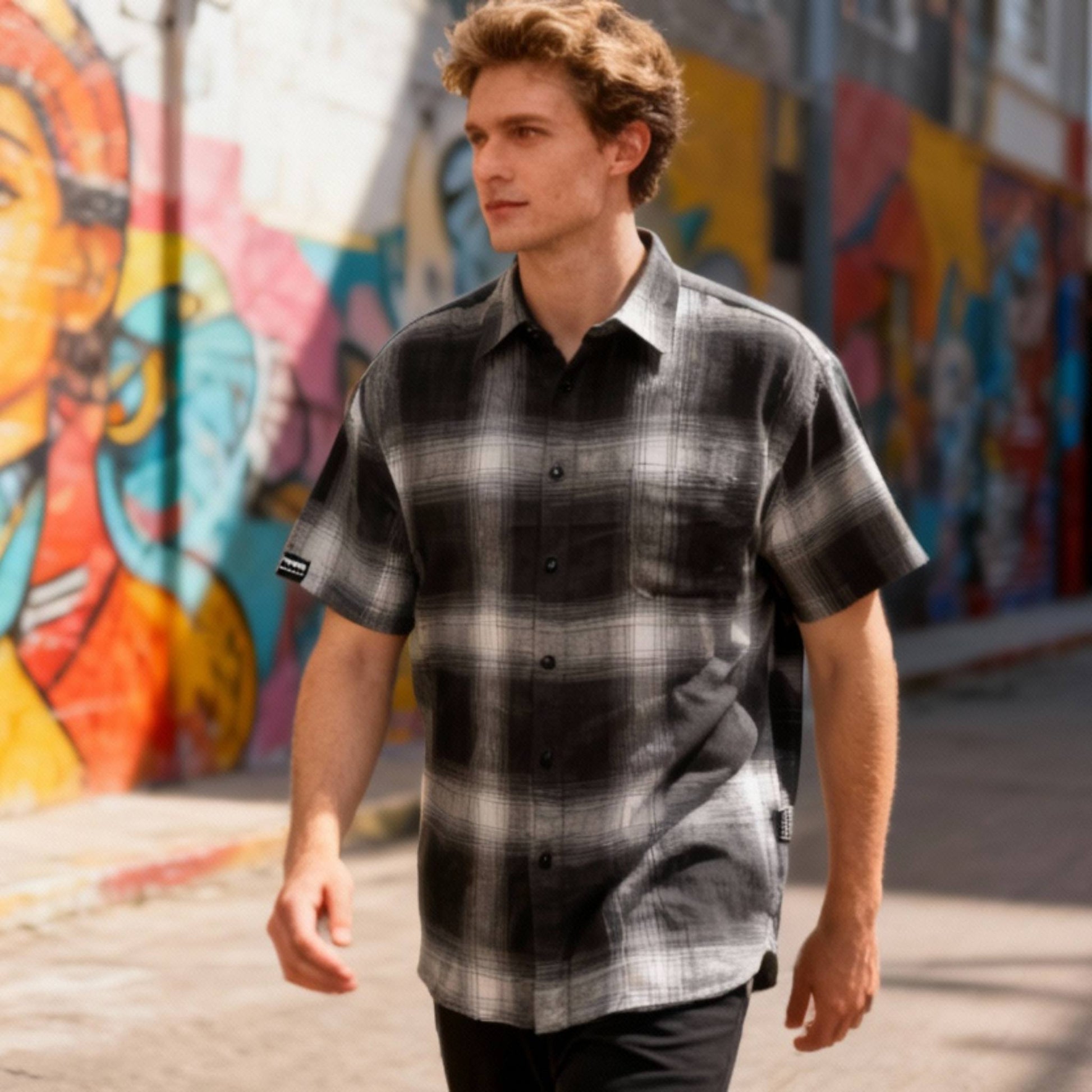 Mens Plaid Short Sleeve Flannel - ZumBuys