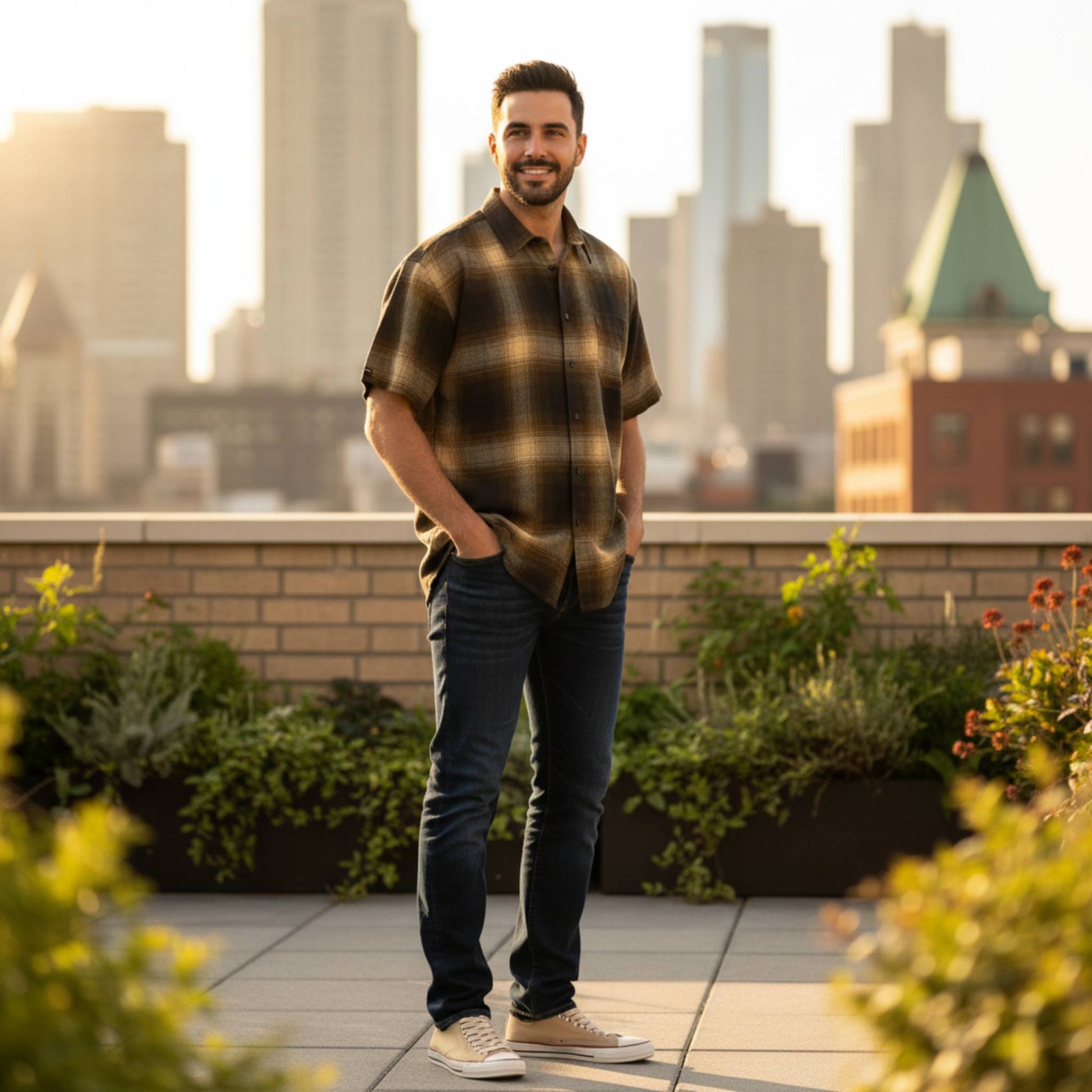 Mens Plaid Short Sleeve Flannel - ZumBuys