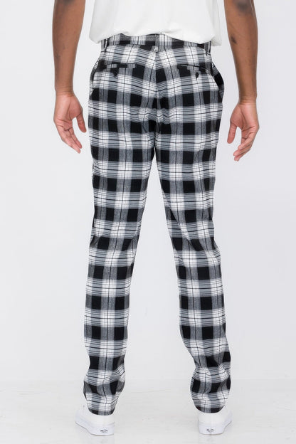 Mens Plaid Trouser Pants - ZumBuys
