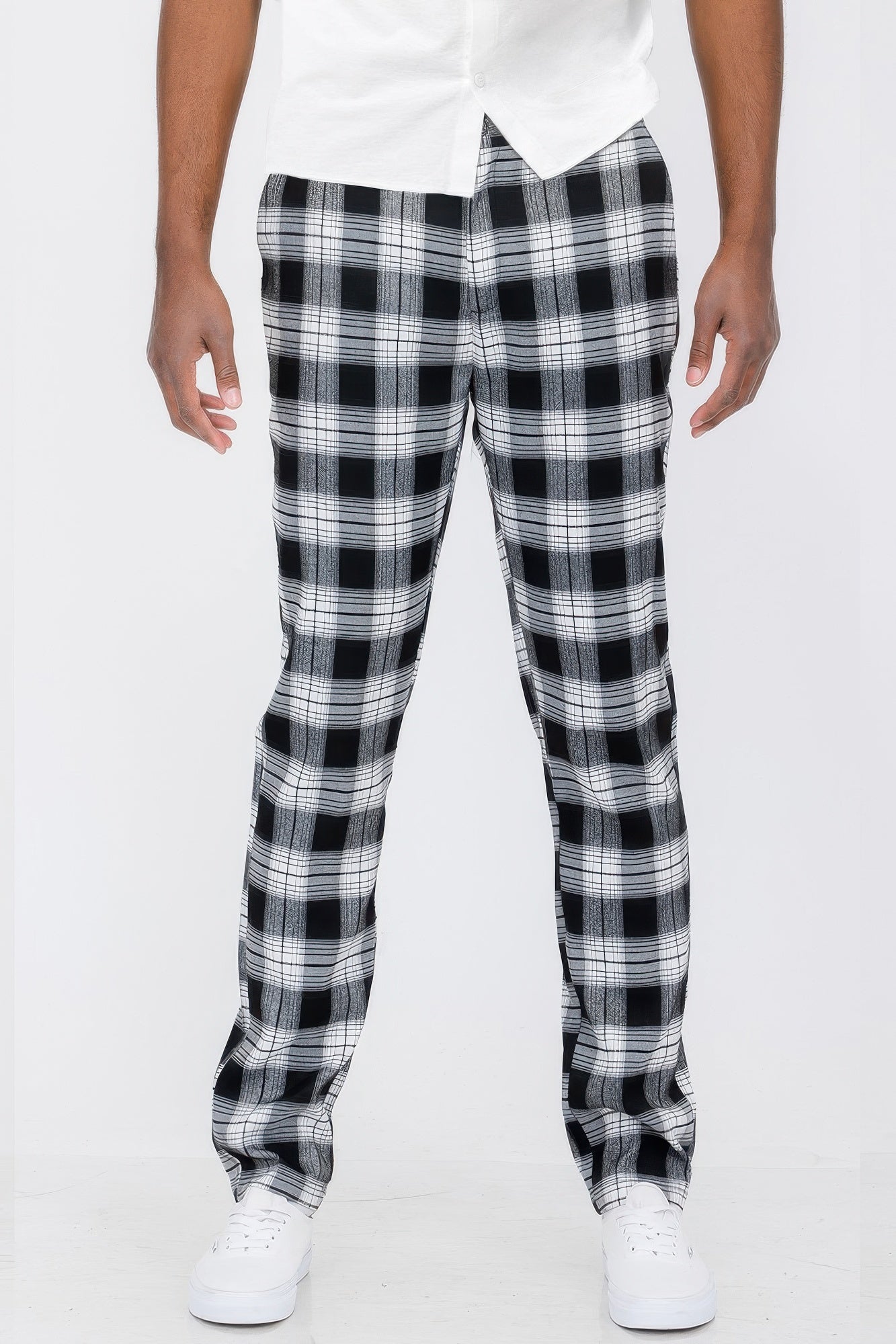 Mens Plaid Trouser Pants - ZumBuys
