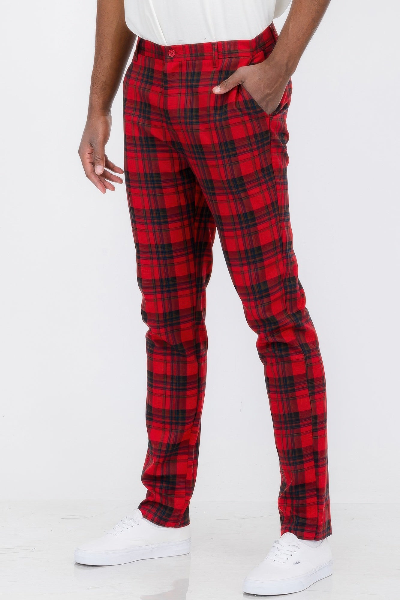 Mens Plaid Trouser Pants - - ZumBuys Mens Plaid Trouser Pants - - ZumBuys