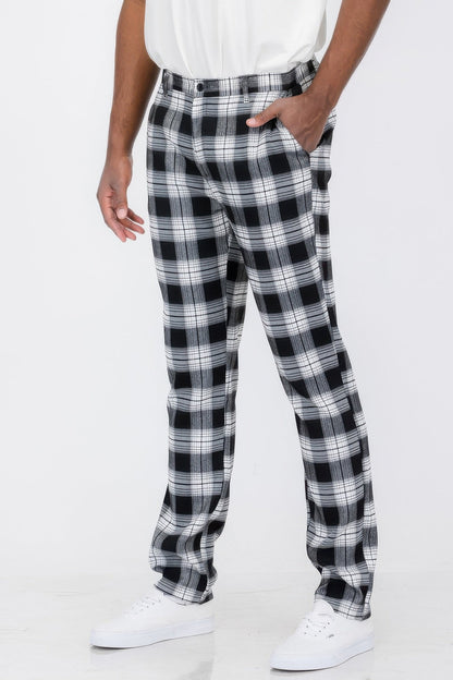 Mens Plaid Trouser Pants - ZumBuys