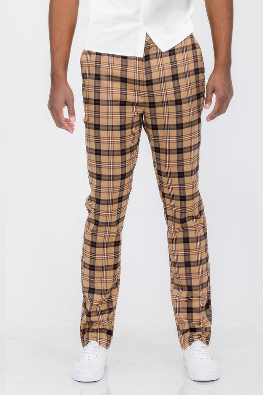 Mens Plaid Trouser Pants - ZumBuys