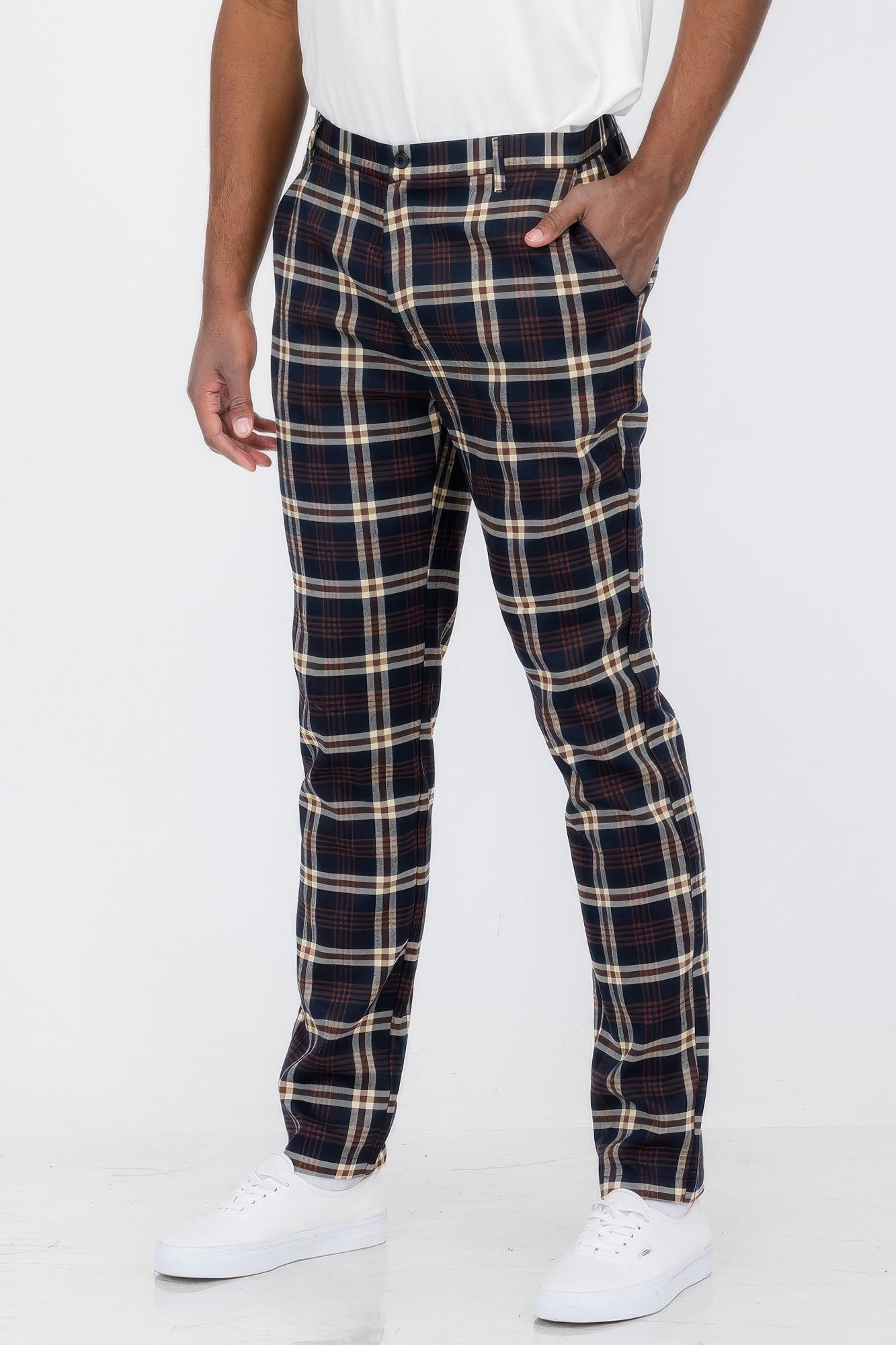Mens Plaid Trouser Pants - ZumBuys