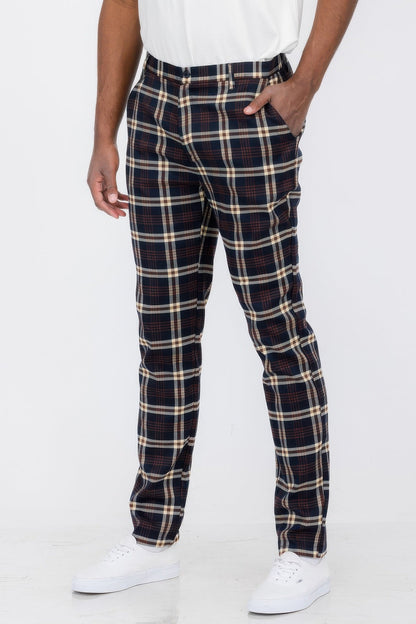 Mens Plaid Trouser Pants - ZumBuys
