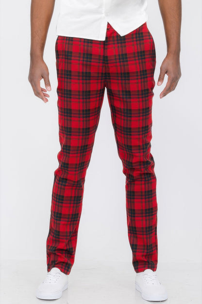 Mens Plaid Trouser Pants - ZumBuys