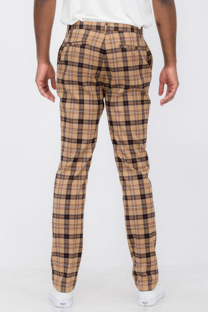 Mens Plaid Trouser Pants - ZumBuys