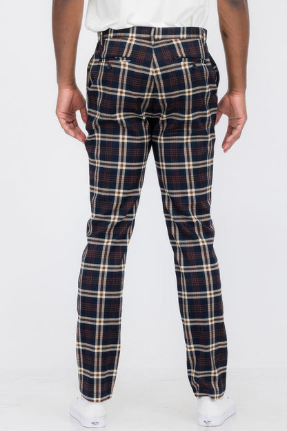 Mens Plaid Trouser Pants - ZumBuys