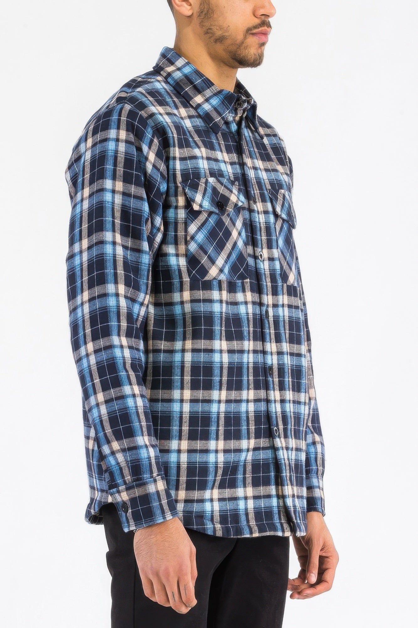 Mens Quilted Padded Flannel - ZumBuys