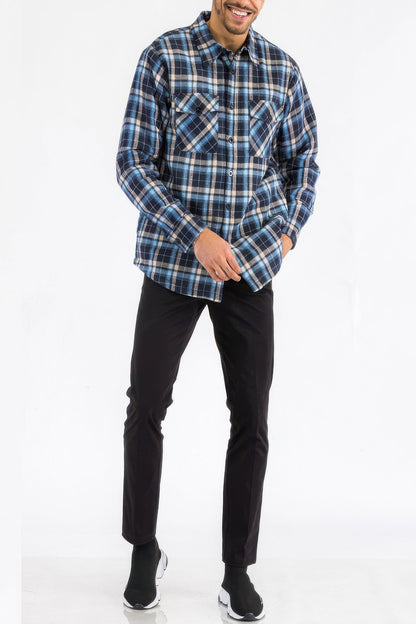 Mens Quilted Padded Flannel - ZumBuys