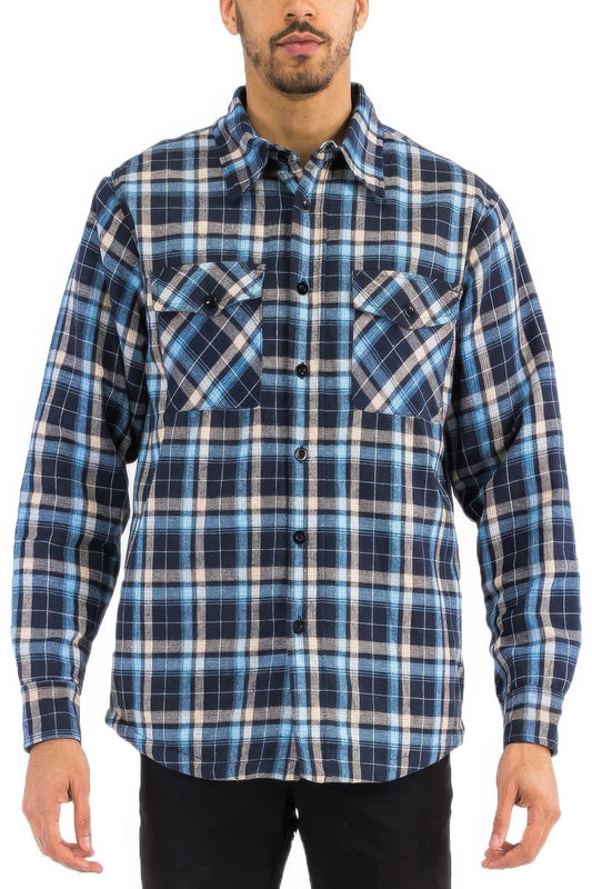 Mens Quilted Padded Flannel - ZumBuys