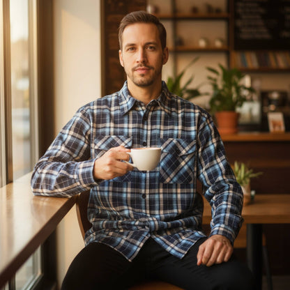 Mens Quilted Padded Flannel - ZumBuys