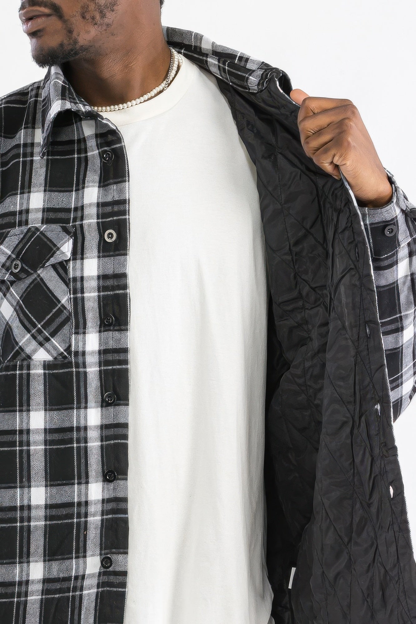 Mens Quilted Padded Flannel - ZumBuys