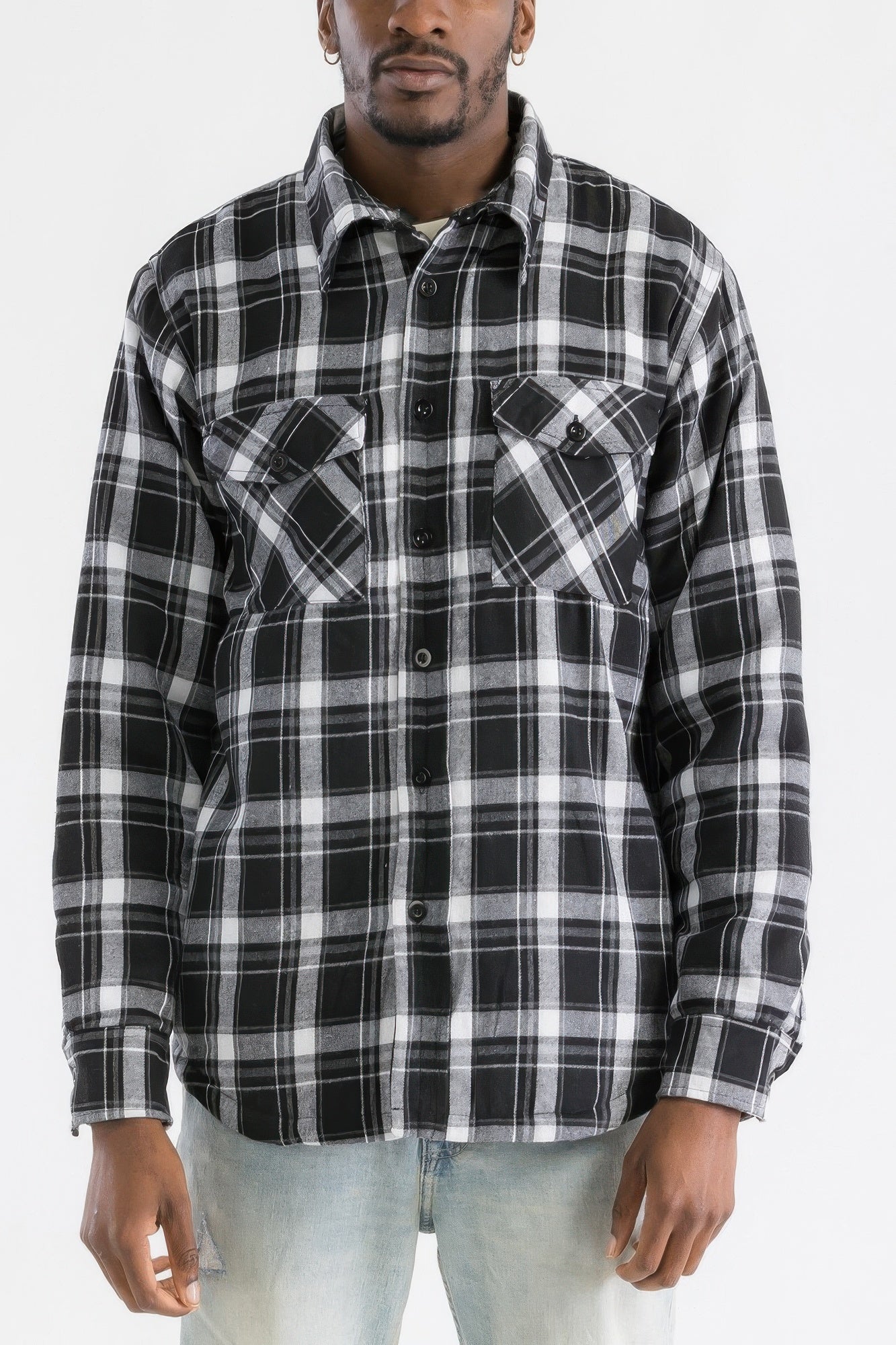 Mens Quilted Padded Flannel - ZumBuys