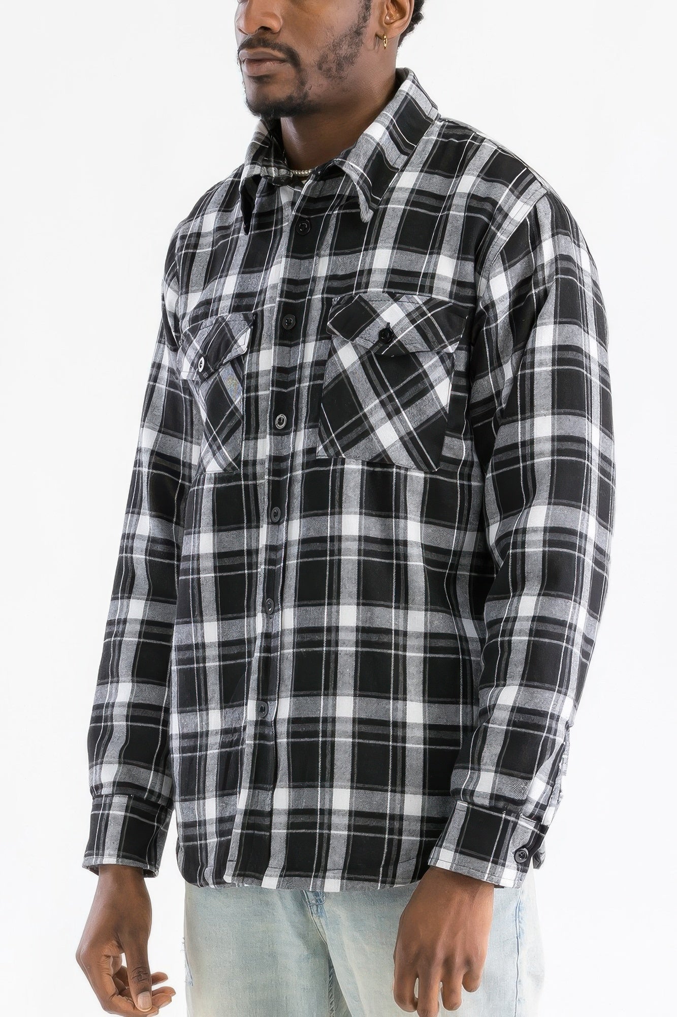 Mens Quilted Padded Flannel - ZumBuys