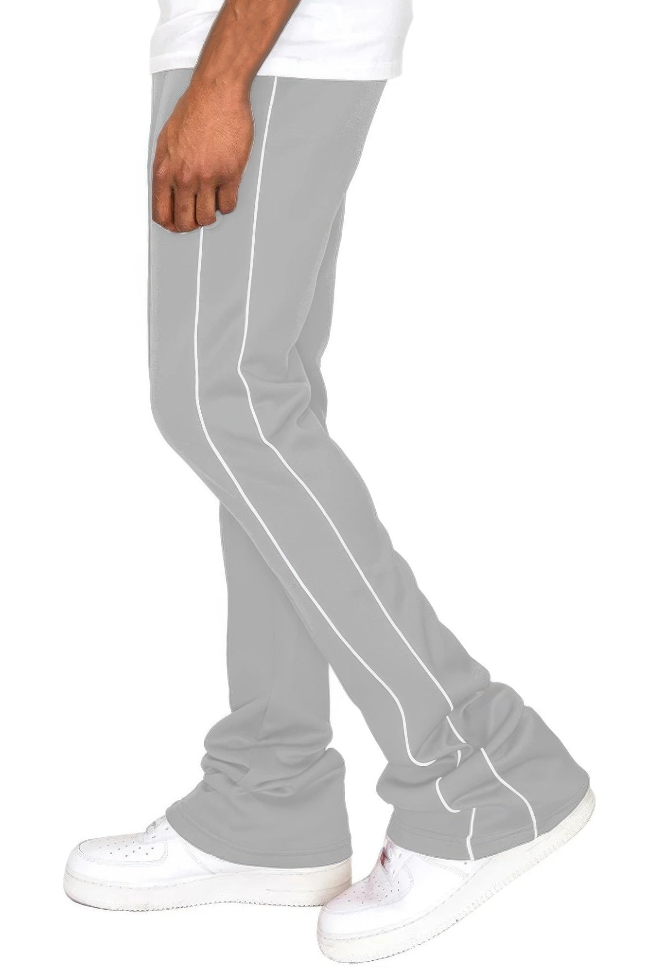 Mens Side Pipe Stacked Flare Pants - ZumBuys