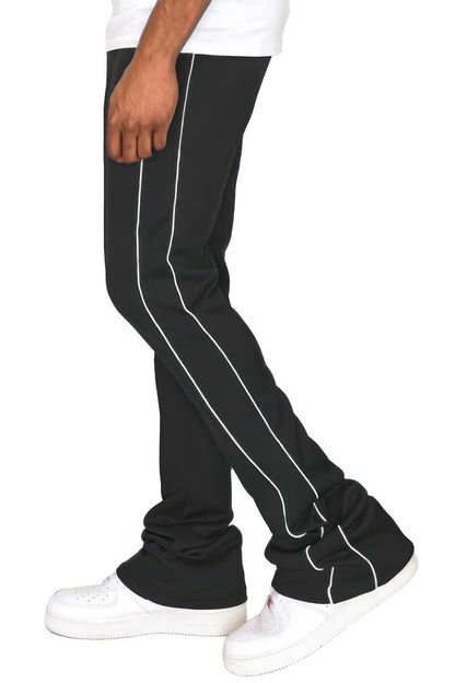 Mens Side Pipe Stacked Flare Pants - ZumBuys