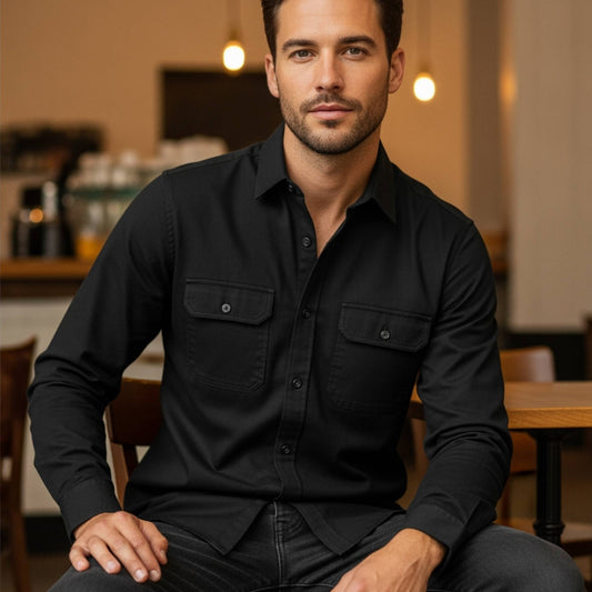 Mens Solid Flannel Shirt - ZumBuys