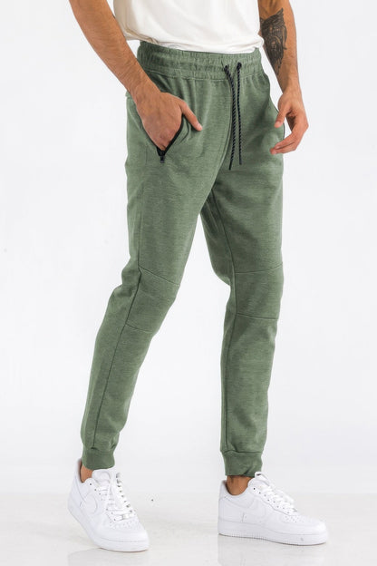 Mens Solid Heathered Jogger - ZumBuys