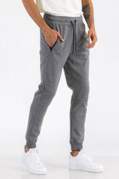 Mens Solid Heathered Jogger - ZumBuys