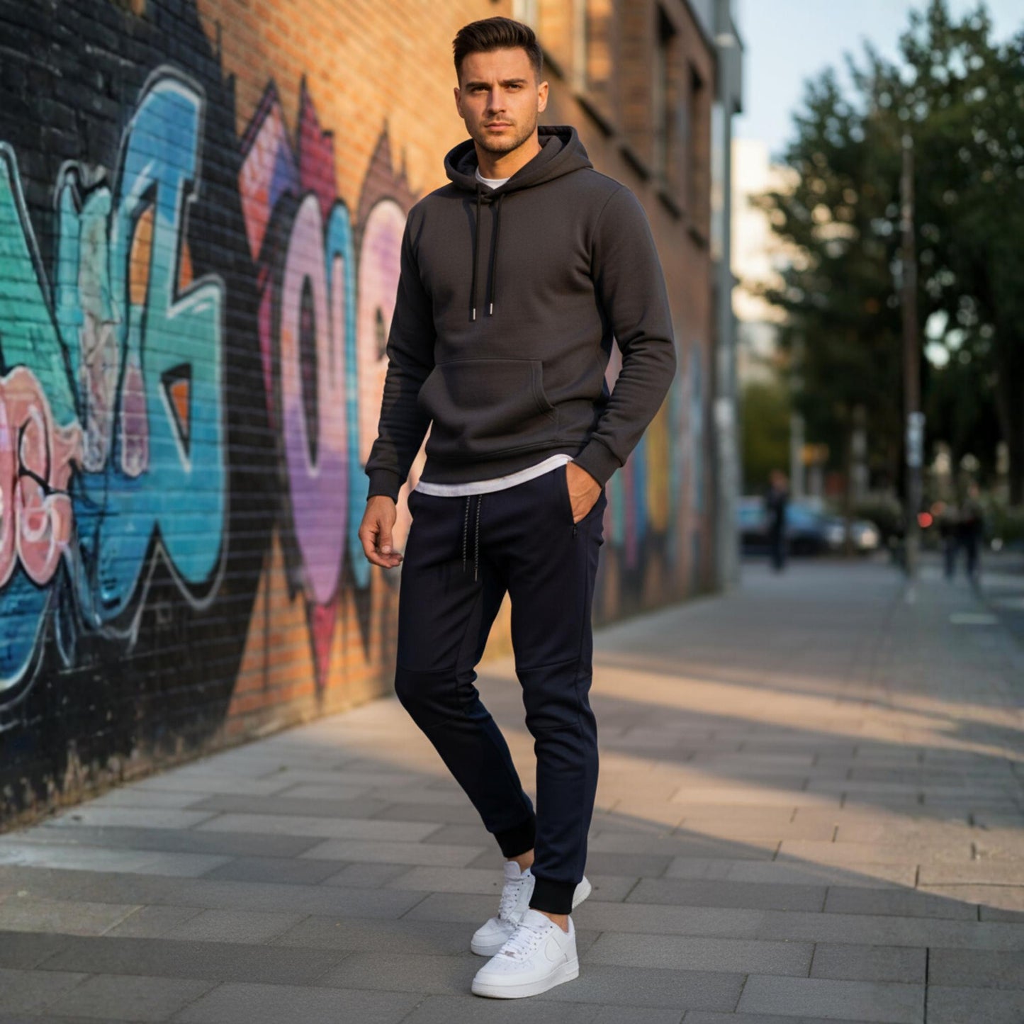 Mens Solid Heathered Jogger - ZumBuys