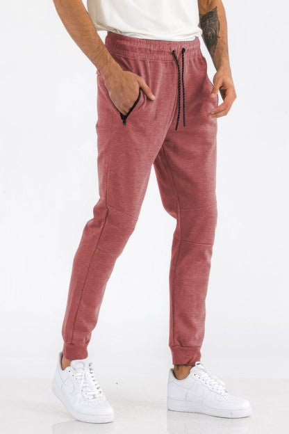 Mens Solid Heathered Jogger - ZumBuys