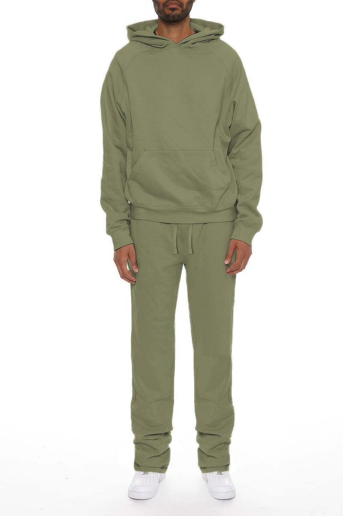 Men's Solid Stacked Flared Track Set - ZumBuys