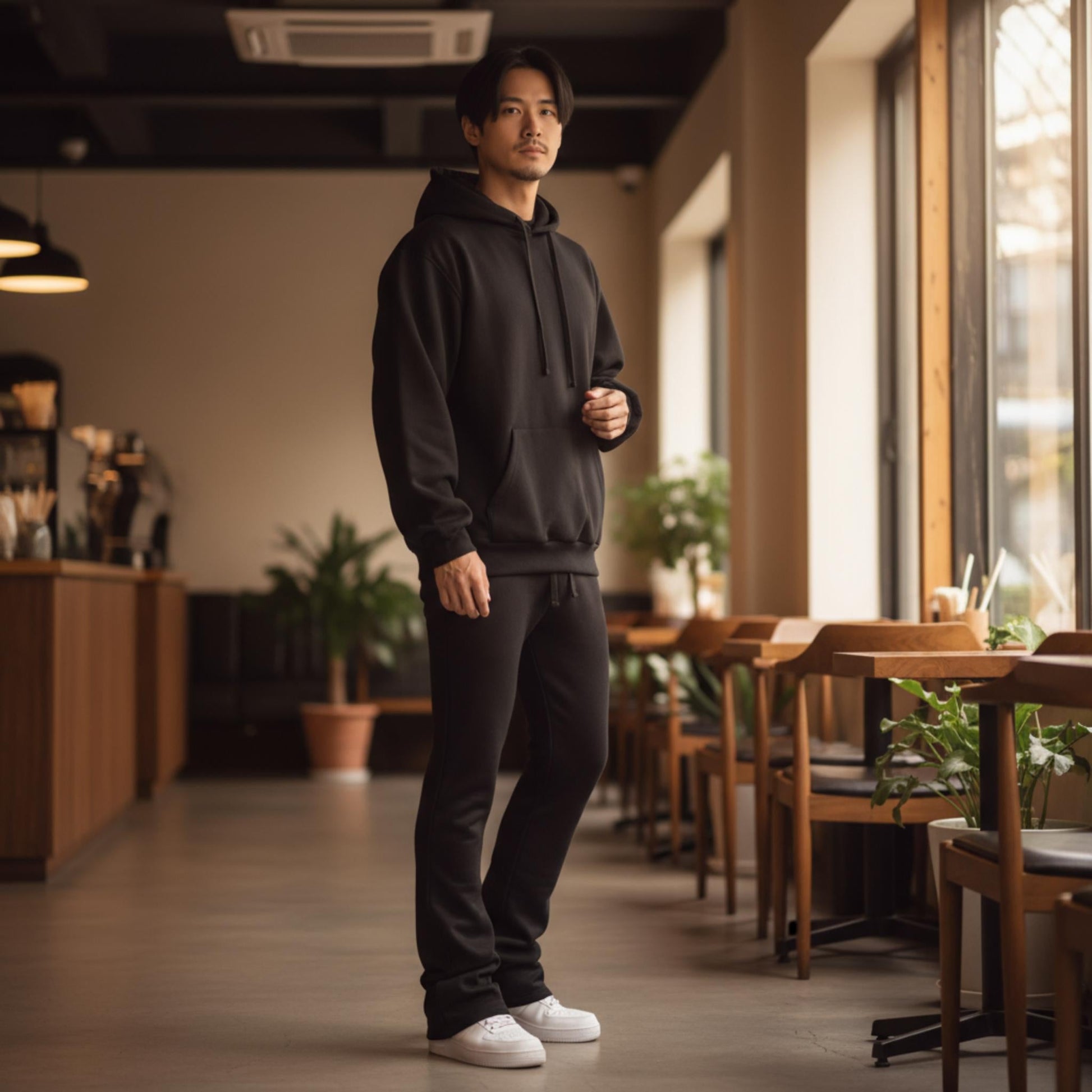 Men's Solid Stacked Flared Track Set - ZumBuys