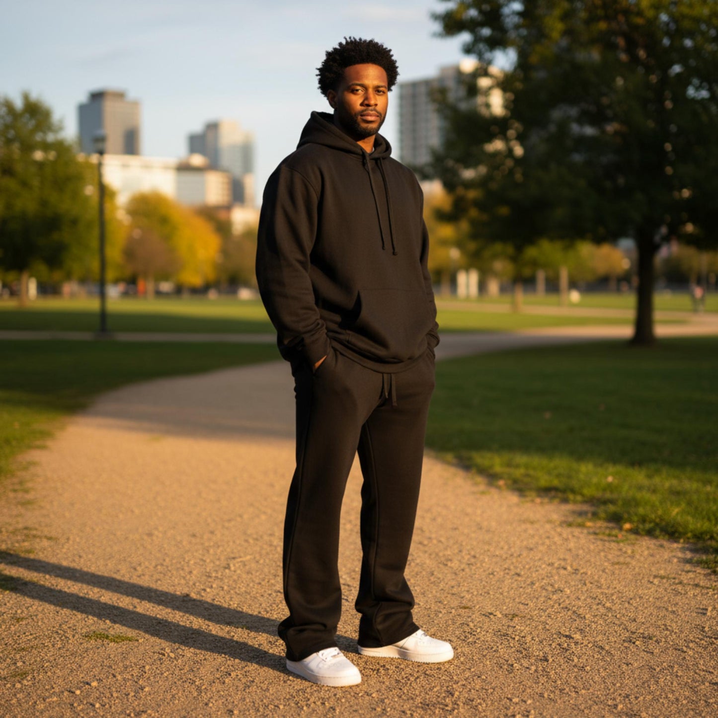 Men's Solid Stacked Flared Track Set - ZumBuys