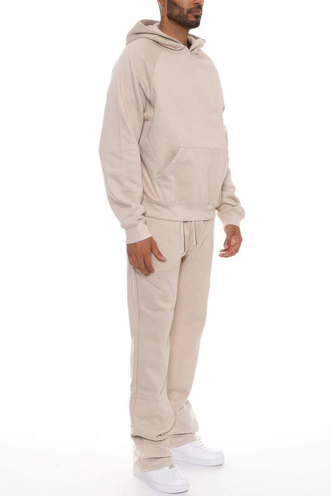 Men's Solid Stacked Flared Track Set - ZumBuys