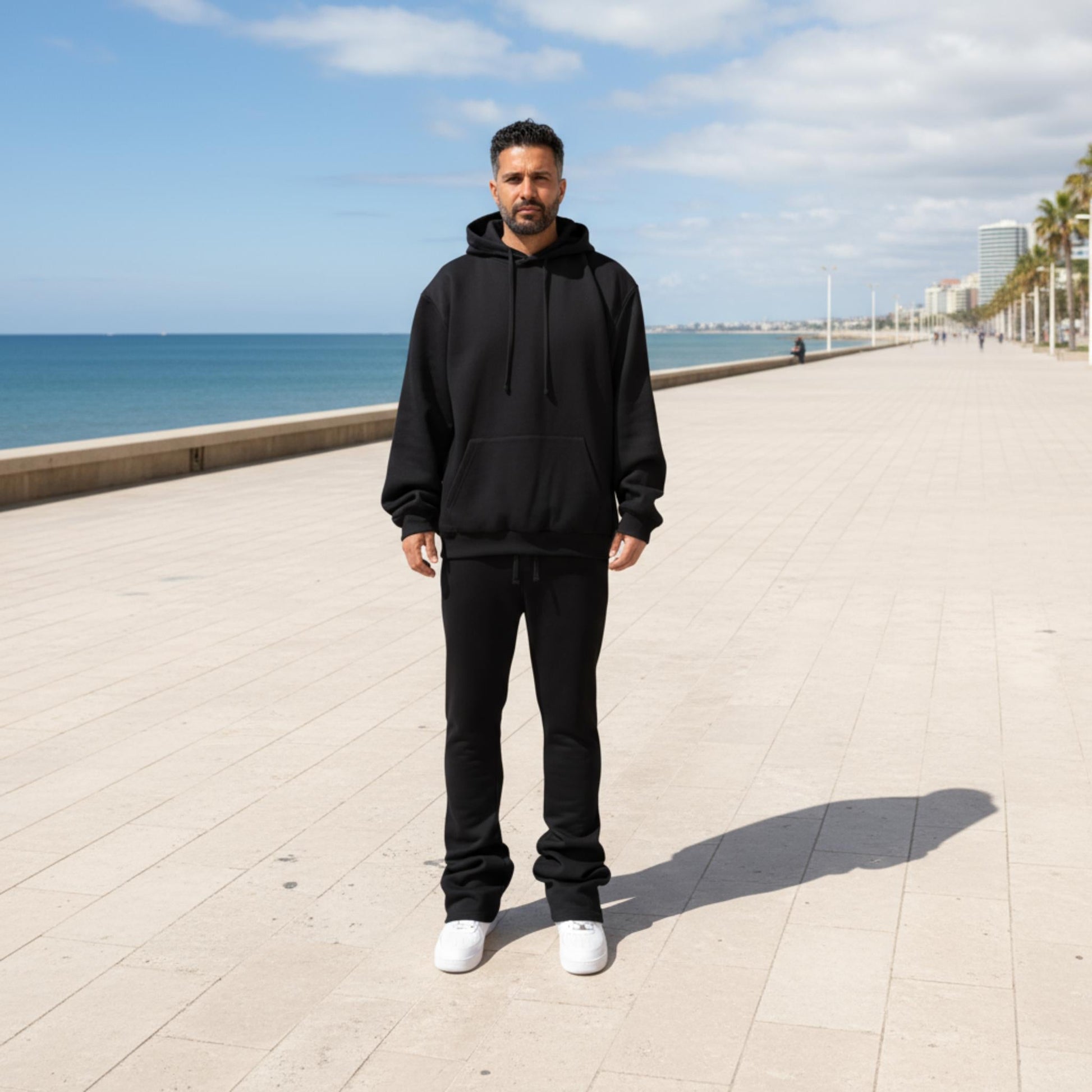 Men's Solid Stacked Flared Track Set - ZumBuys