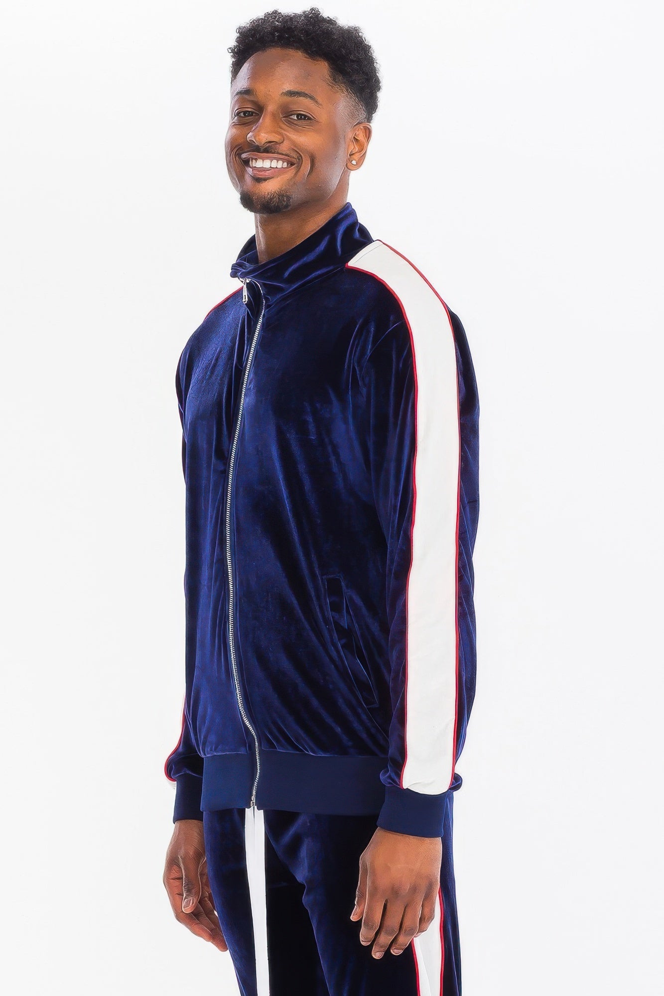 Mens Velour Track Jacket And Track Pant Set - ZumBuys