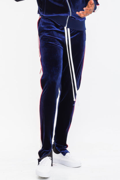 Mens Velour Track Jacket And Track Pant Set - ZumBuys