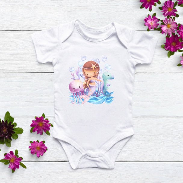 Mermagic Infant Fine Jersey Bodysuit - ZumBuys