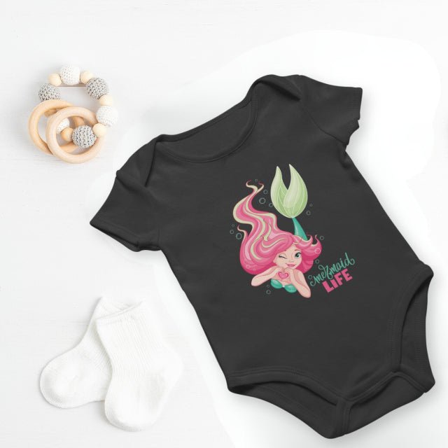 Mermaid Charm Infant Fine Jersey Bodysuit - ZumBuys