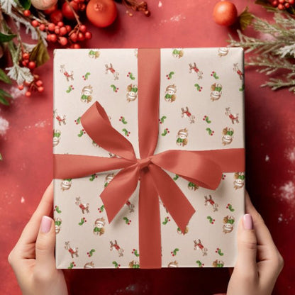 Merry Christmas Snowman Wrapping Paper - ZumBuys