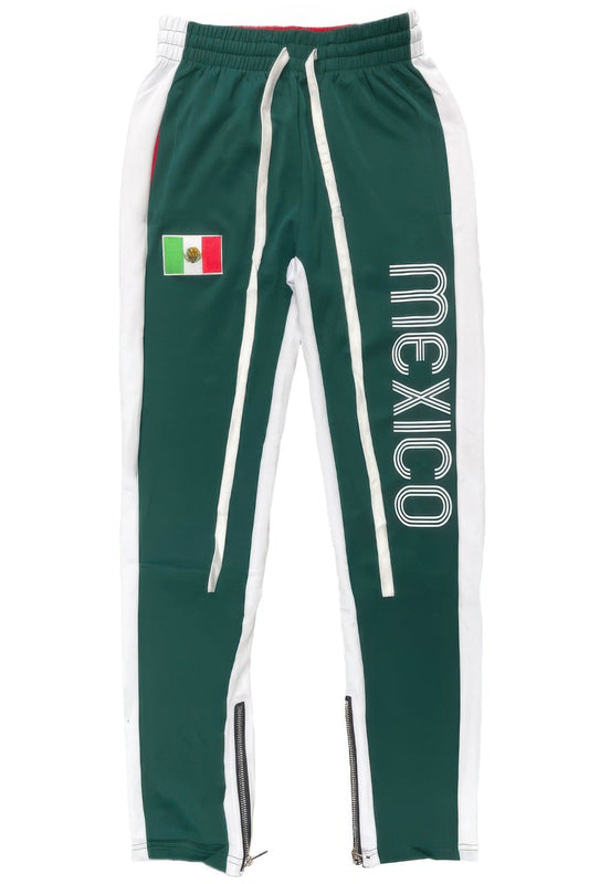 Mexico Print Color Block Track Pants - ZumBuys