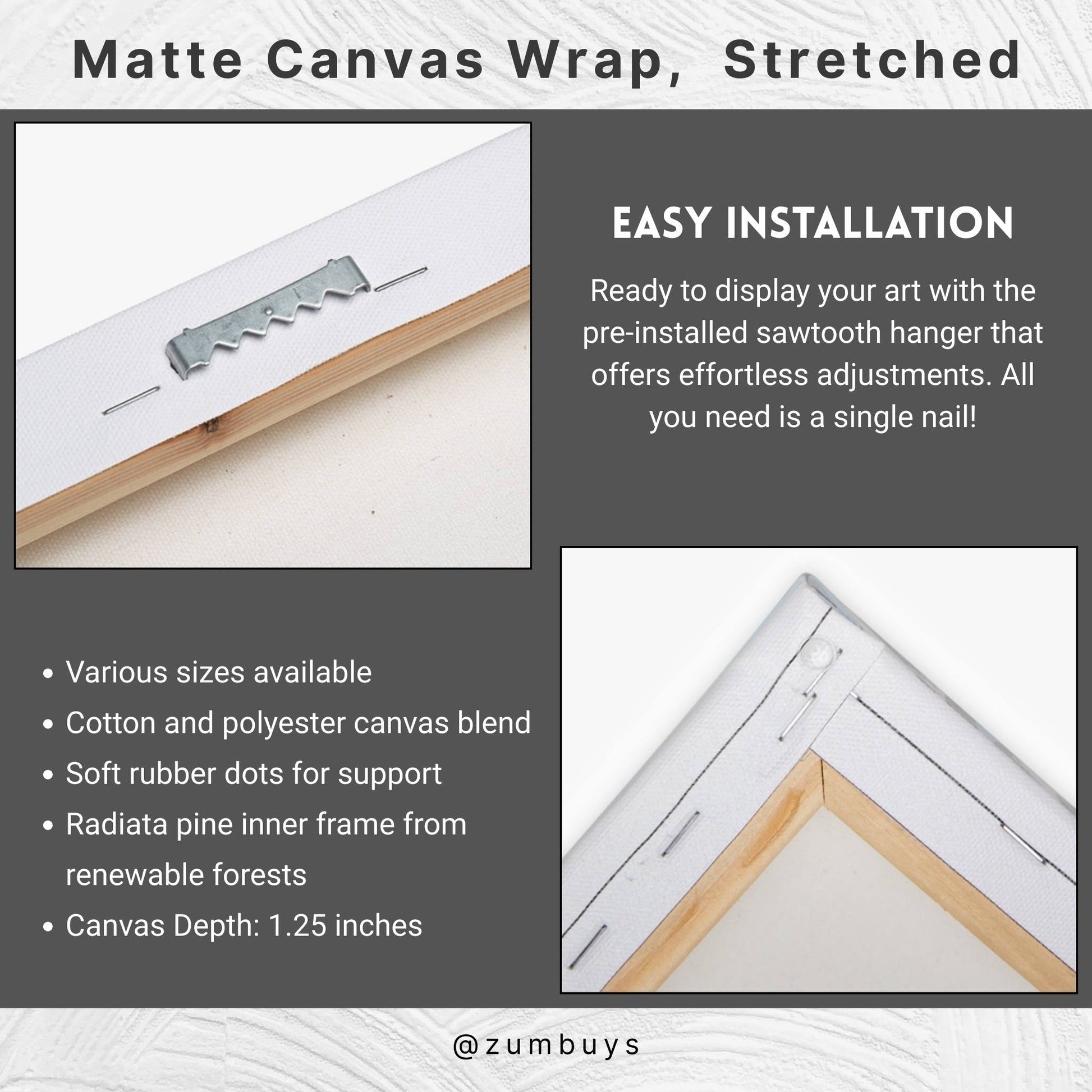 Midnight Rain Waltz Matte Canvas, Stretched, 1.25" - ZumBuys