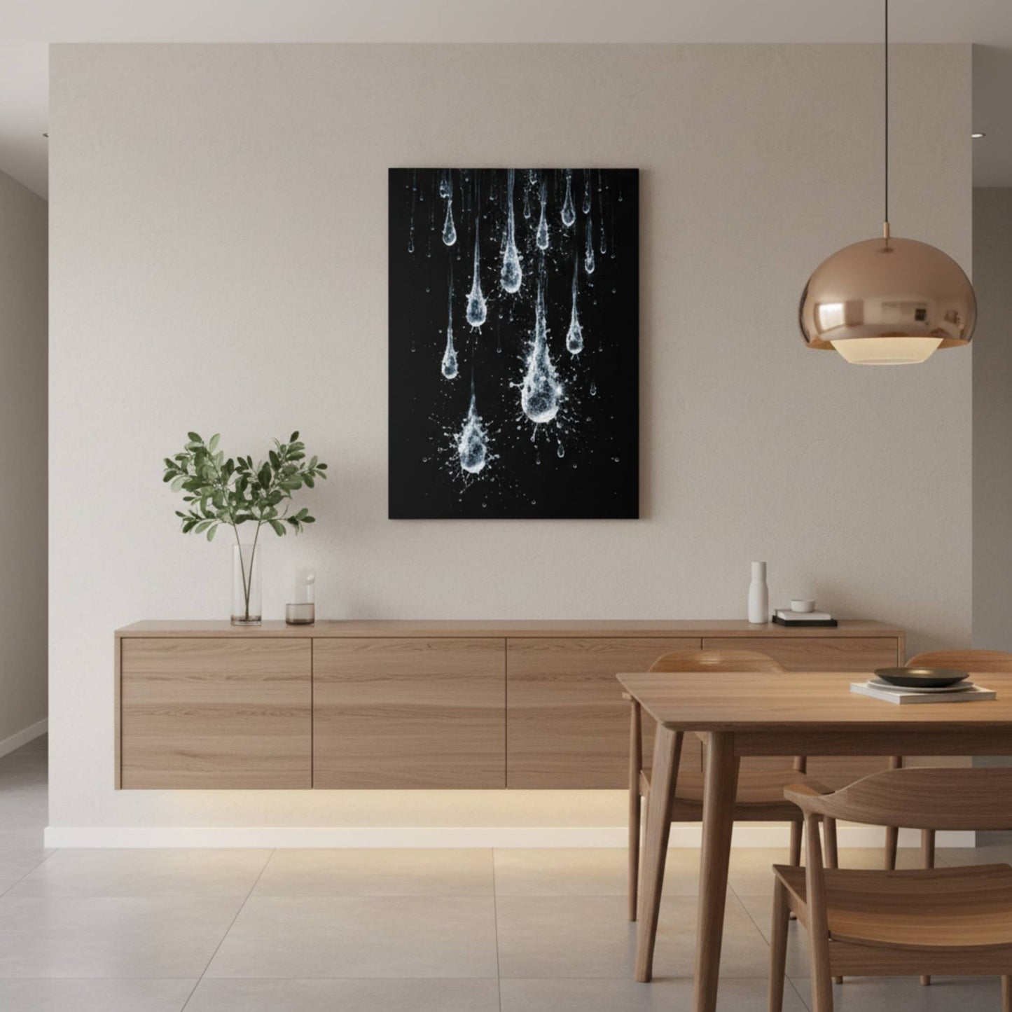 Midnight Silverfalls Matte Canvas, Stretched, 1.25" - ZumBuys