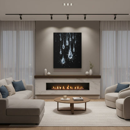 Midnight Silverfalls Matte Canvas, Stretched, 1.25" - ZumBuys