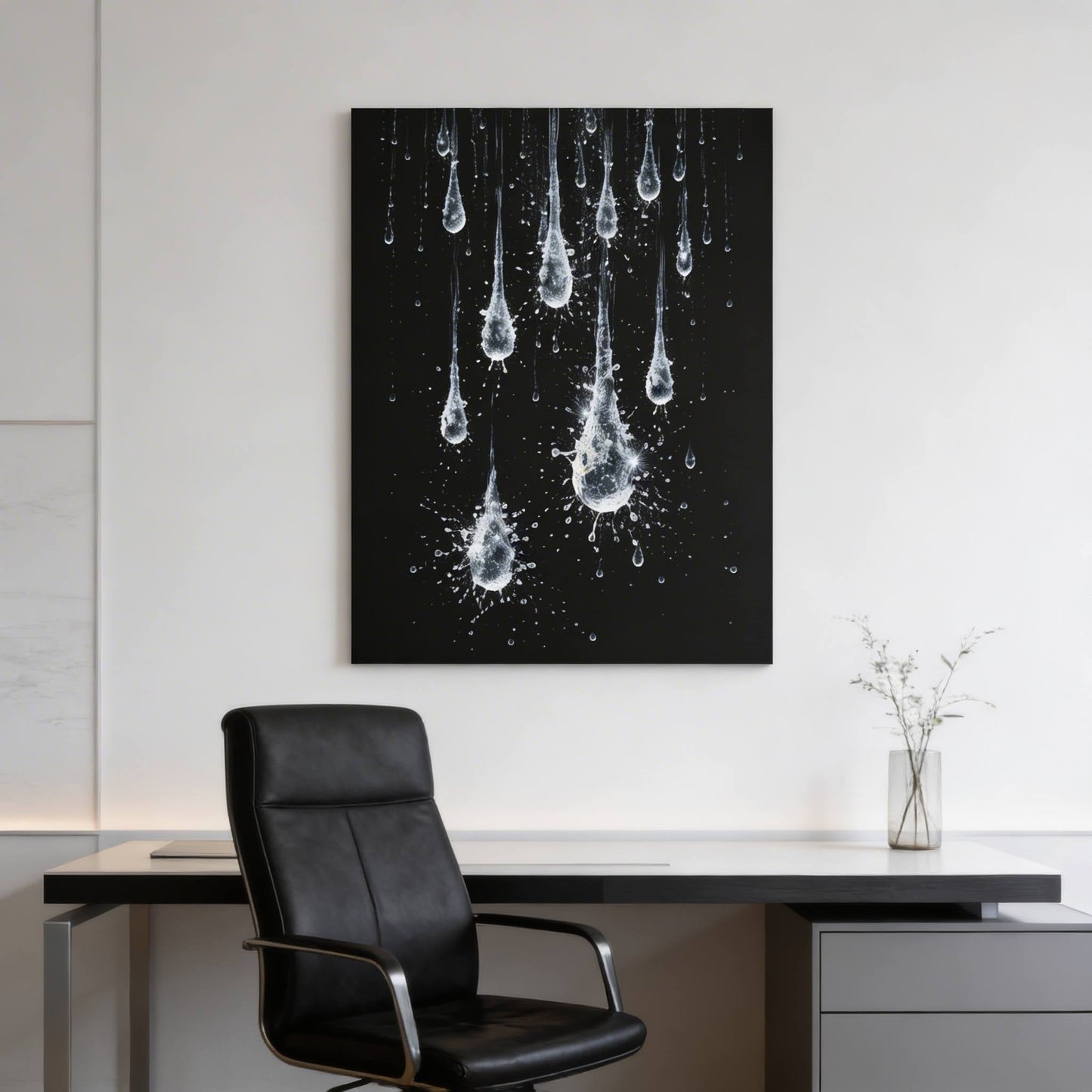 Midnight Silverfalls Matte Canvas, Stretched, 1.25" - ZumBuys