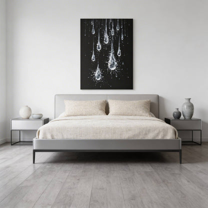 Midnight Silverfalls Matte Canvas, Stretched, 1.25" - ZumBuys