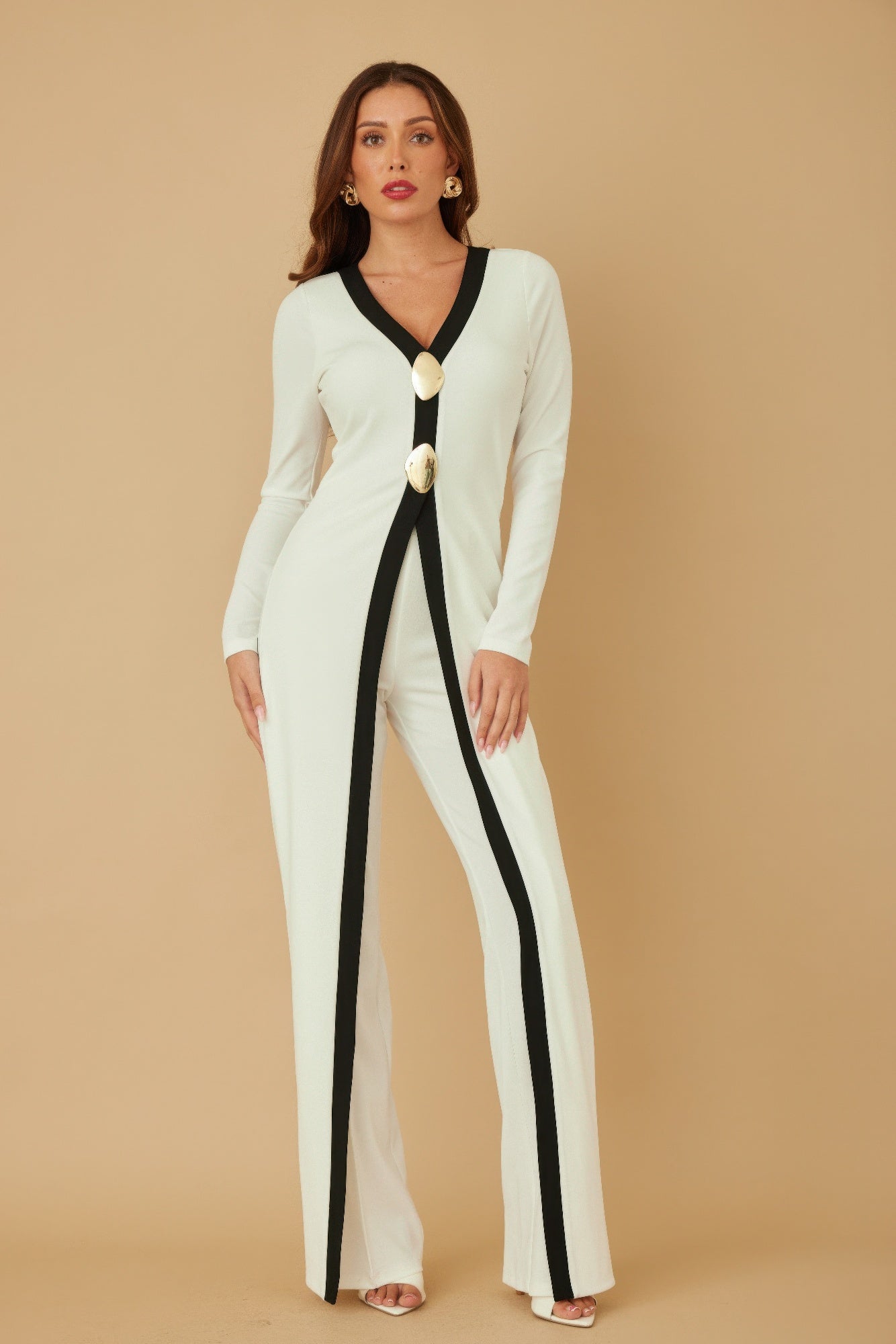 Mirror Stone Long Layer Jumpsuit - ZumBuys