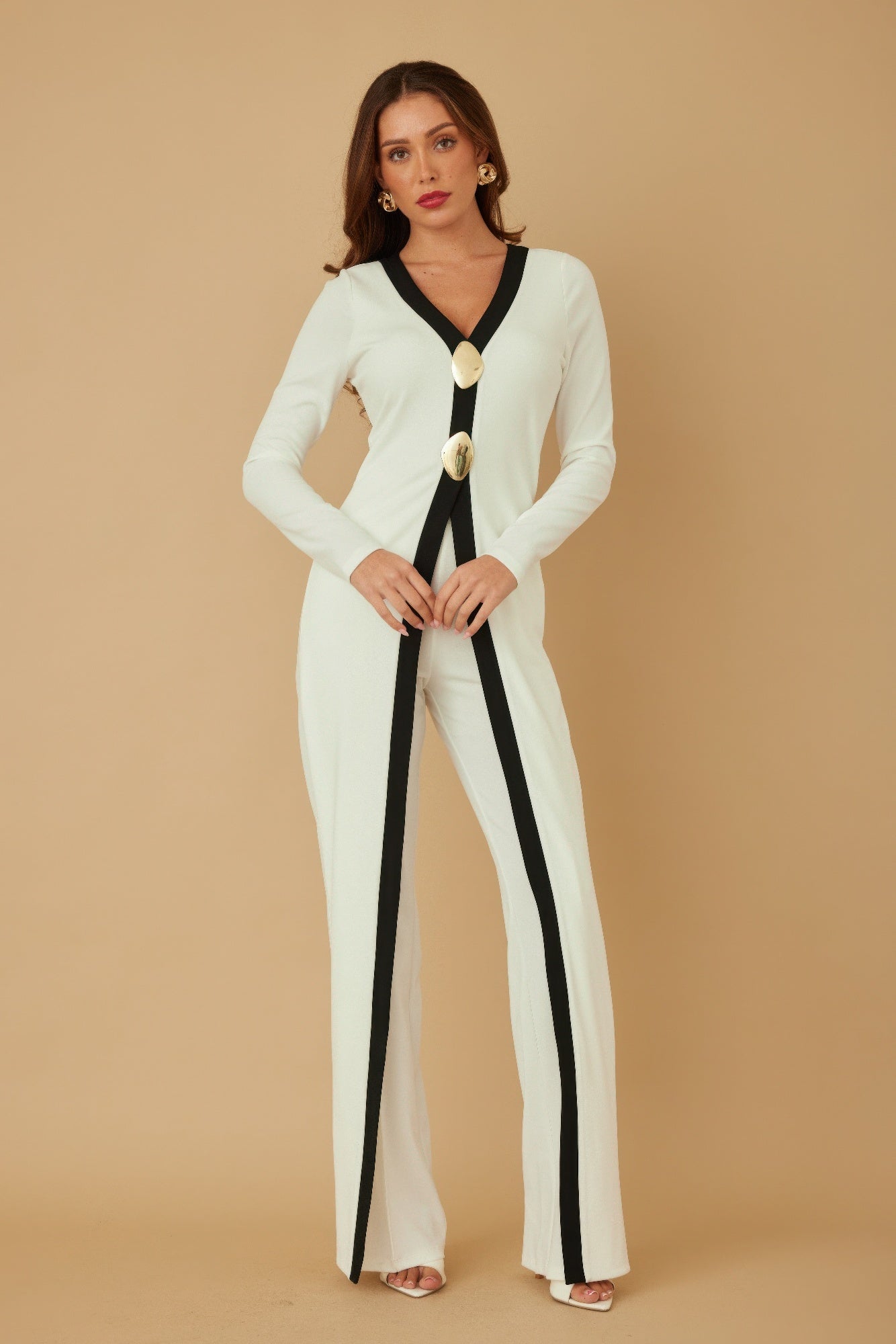 Mirror Stone Long Layer Jumpsuit - ZumBuys