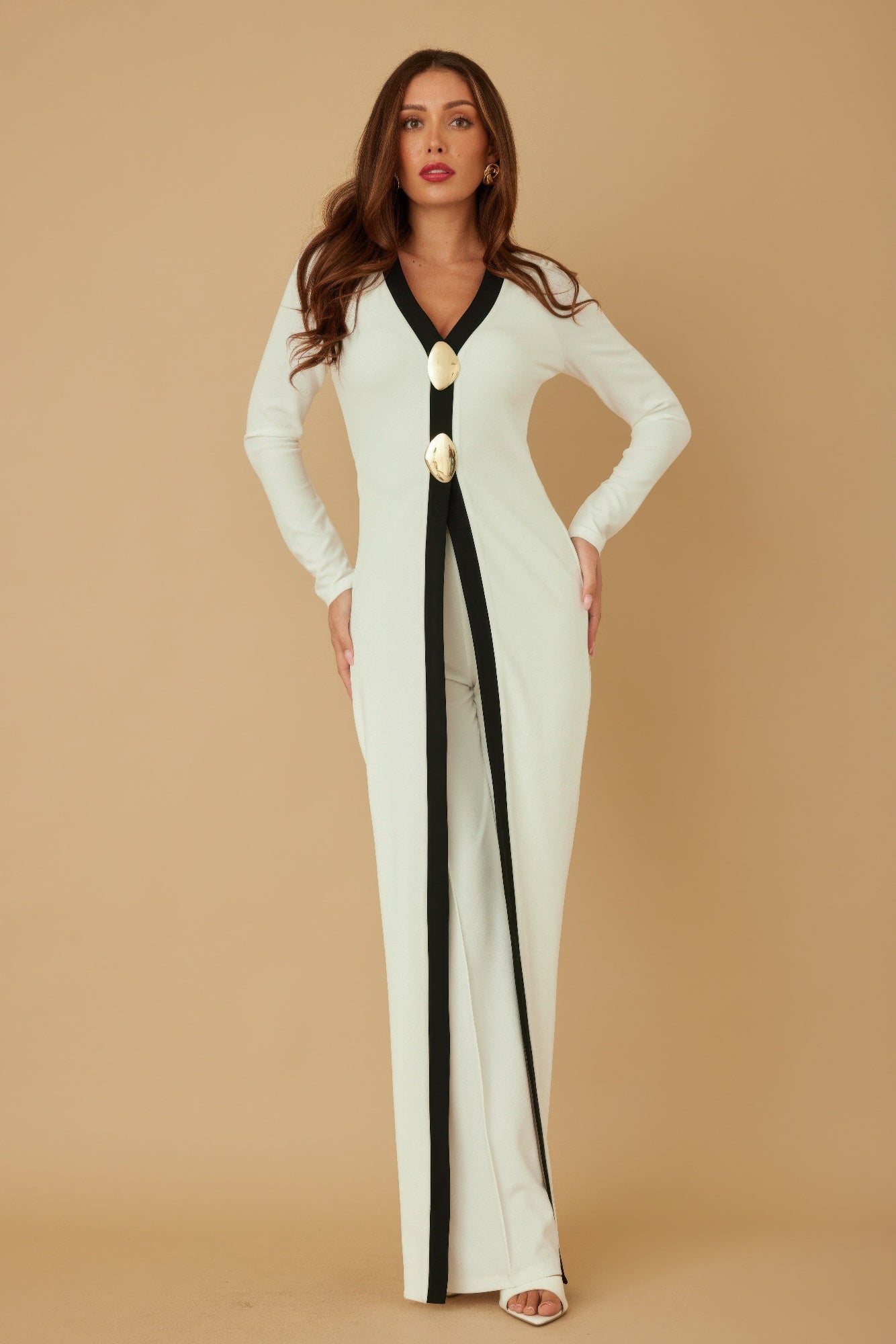 Mirror Stone Long Layer Jumpsuit - ZumBuys