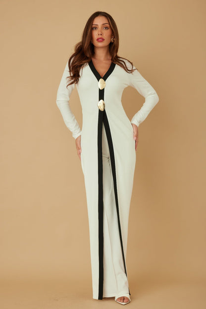 Mirror Stone Long Layer Jumpsuit - ZumBuys