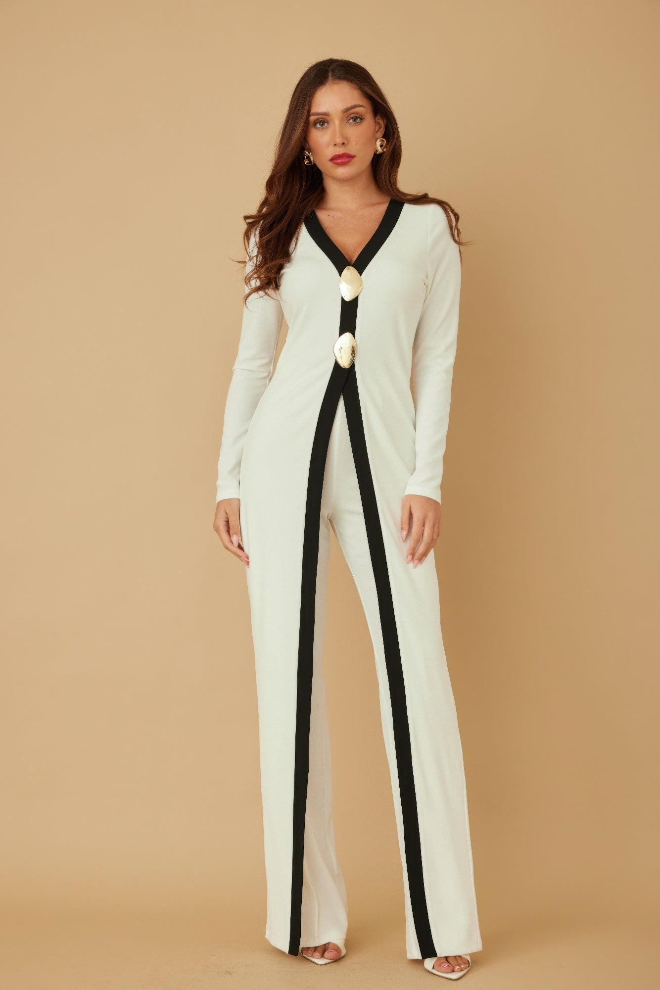 Mirror Stone Long Layer Jumpsuit - ZumBuys